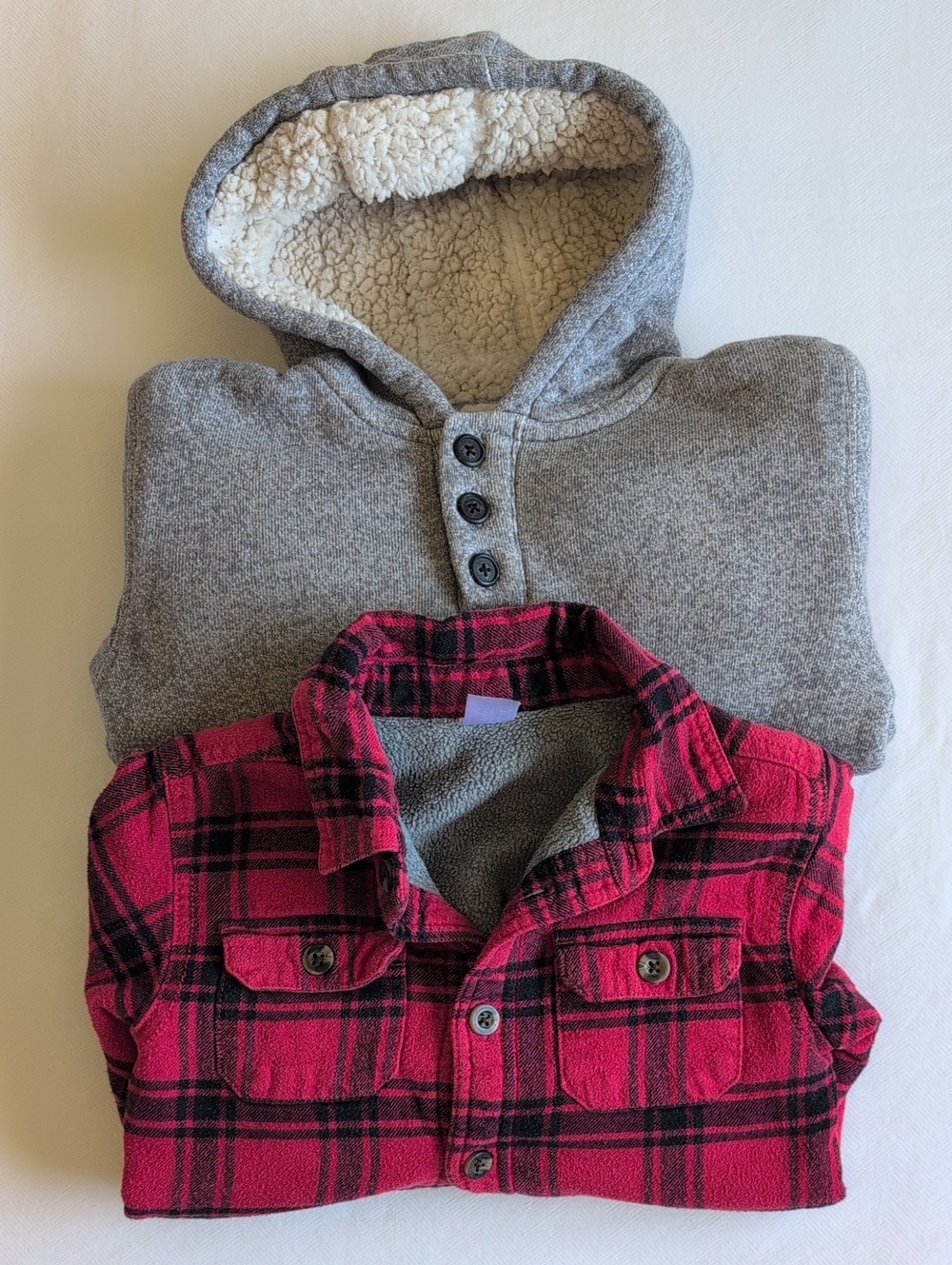 Joe Fresh & Carter's Toddler Boys Sherpa Fleece Lined Jacket Lot 2pc Size 4T